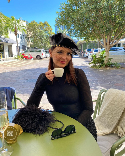 Charlotte Chimes in a custom beret