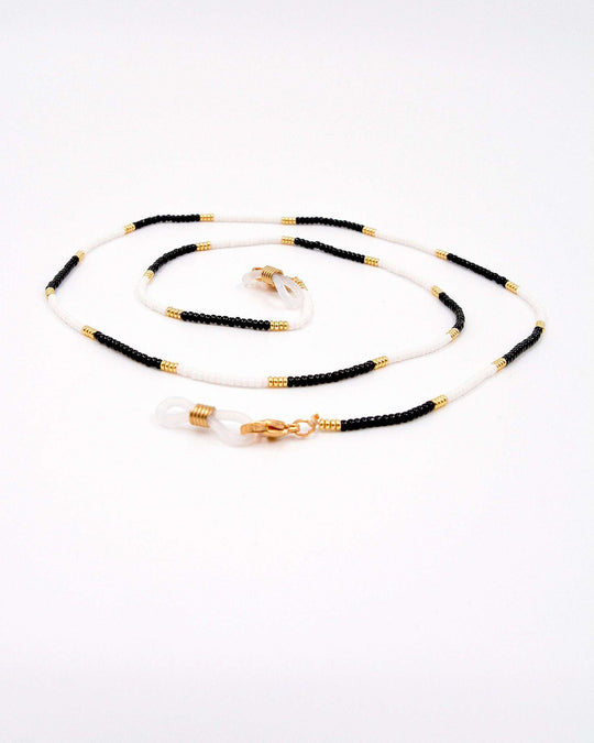 CARMEN Chain For Face Mask/Glasses (black/white)