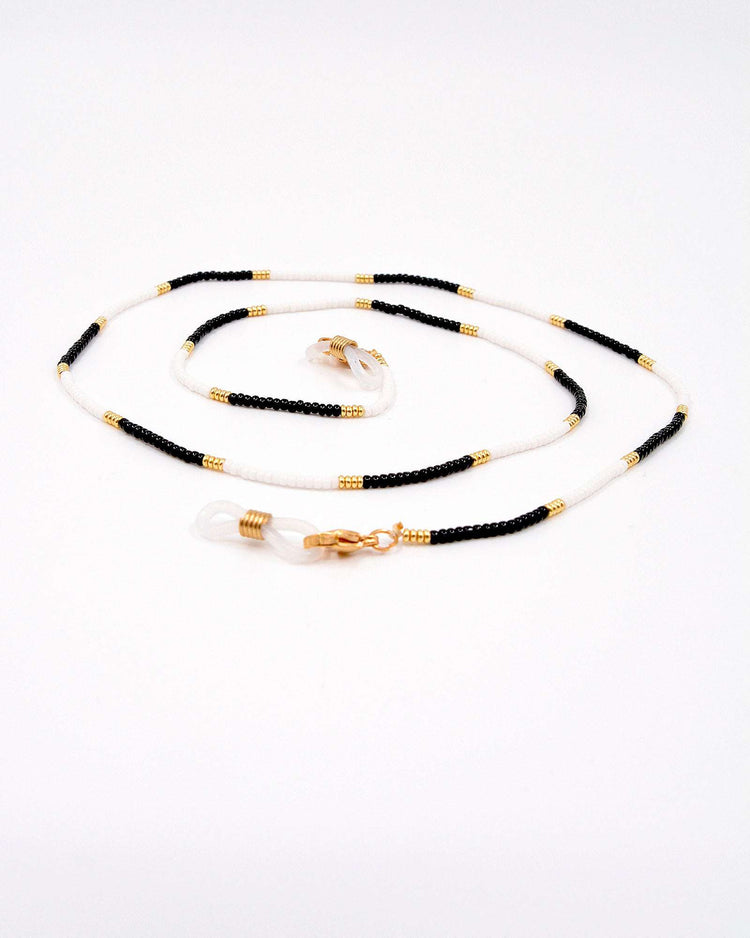 CARMEN Chain For Face Mask/Glasses (black/white)