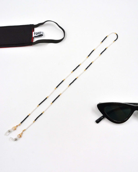CARMEN Chain For Face Mask/Glasses (black/white)