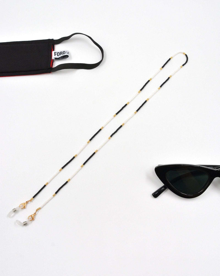 CARMEN Chain For Face Mask/Glasses (black/white)