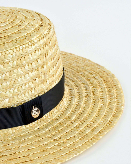 BETSY (natural w- grosgrain) - FORD MILLINERY