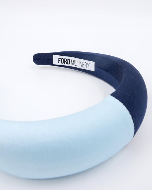 LANA PADDED HEADBAND (navy & light blue) Default Title - FORD MILLINERY