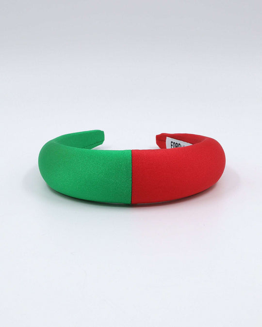 LANA PADDED HEADBAND (red/green) - FORD MILLINERY