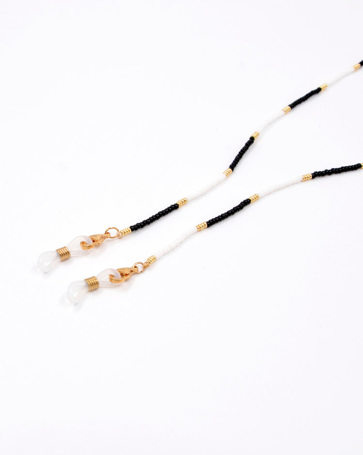 CARMEN Chain For Face Mask/Glasses (black/white)