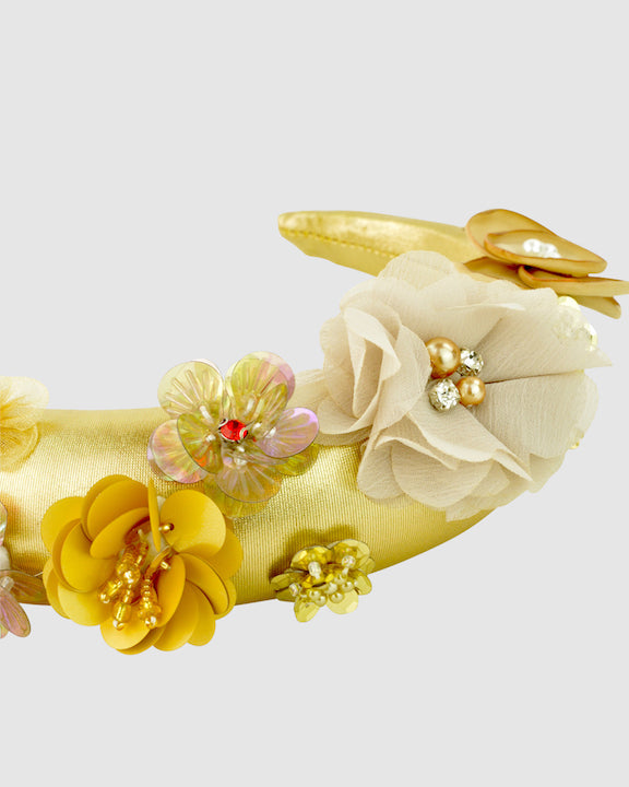 AKIRA (gold) by FORD MILLINERY- detail