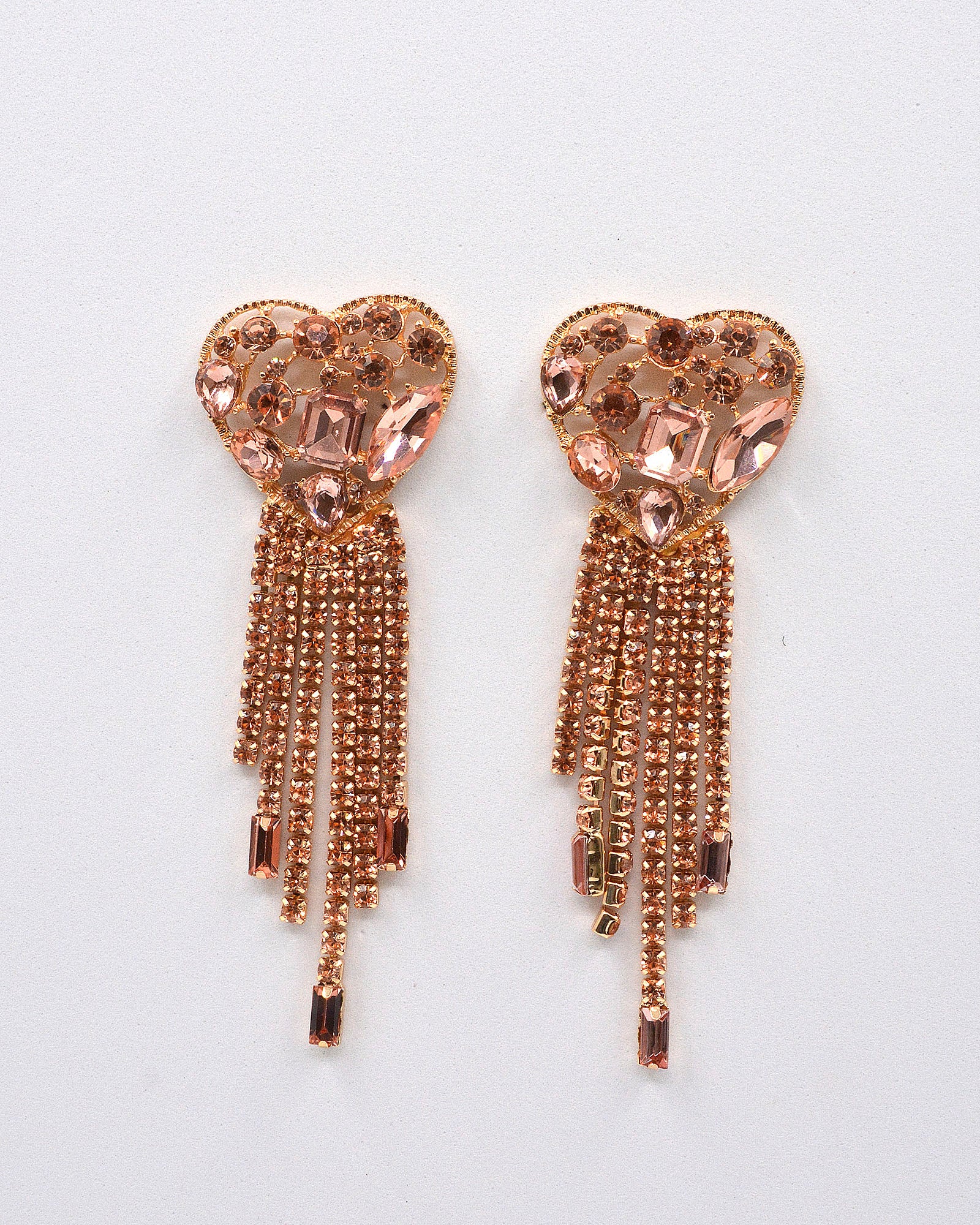 AYN Rhinestone Earrings (light pink)