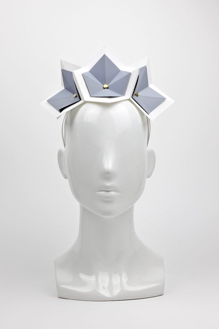 BALMAIN (grey w- white) - FORD MILLINERY