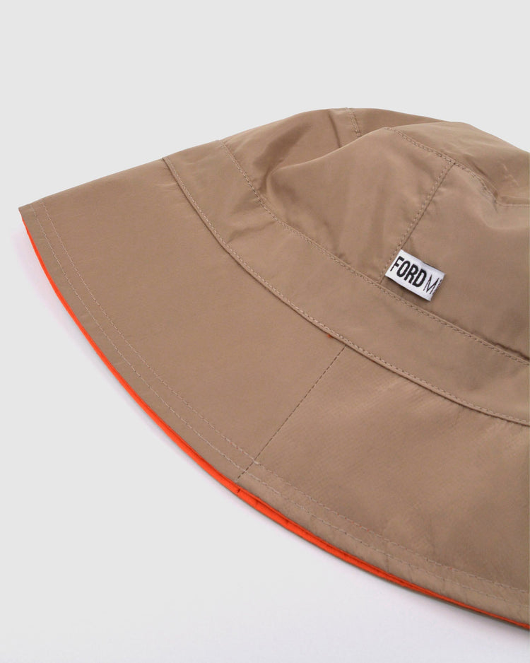BOBBY Reversible Unisex Bucket Hat (orange/tan)