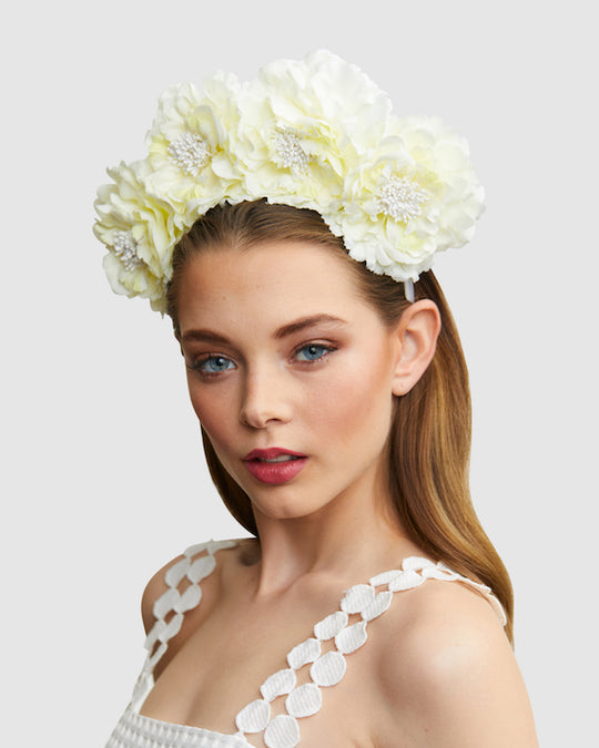 LENA (white/lemon) - FORD MILLINERY