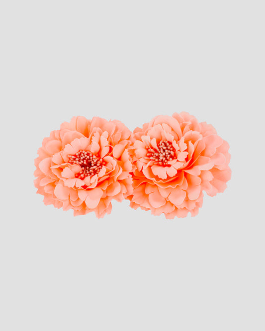 MARIA CLIPS (fluoro-peach) - FORD MILLINERY