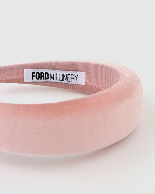 RACHEL Headband (peach velvet) Default Title - FORD MILLINERY