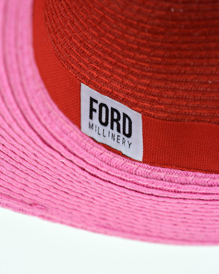 LANA (red & pink) by FORD MILLINERY