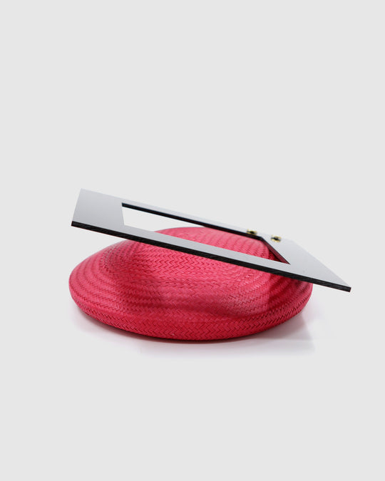 MOD SQUARE (red w- black) - FORD MILLINERY