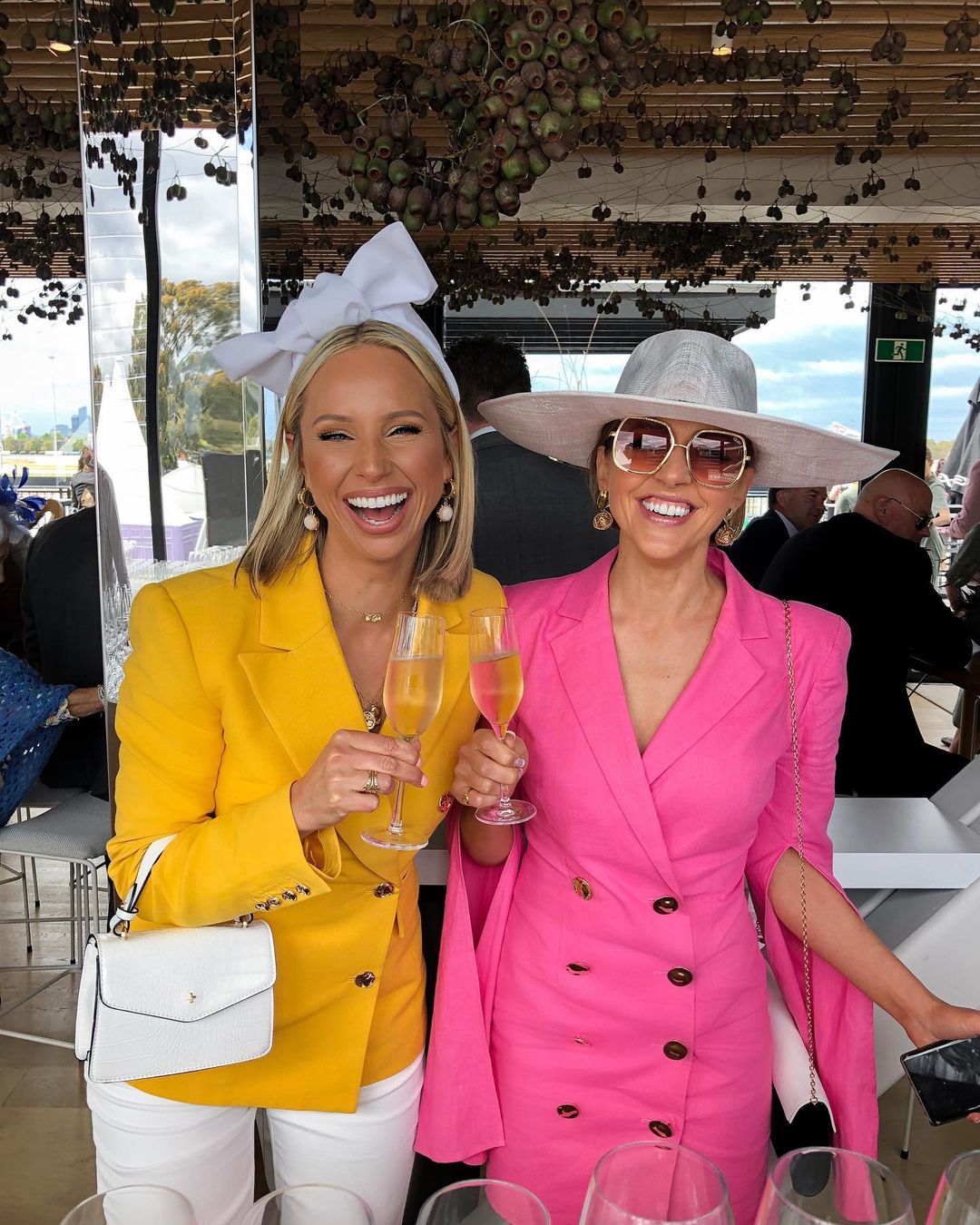 two ladies having a galentine's day celebration