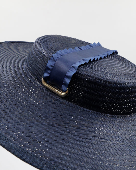 RIBBON for INTERCHANGEABLE HATS (navy blue) Default Title - FORD MILLINERY