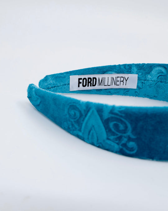 DERINYA Flat Headband (blue lagoon) Default Title - FORD MILLINERY