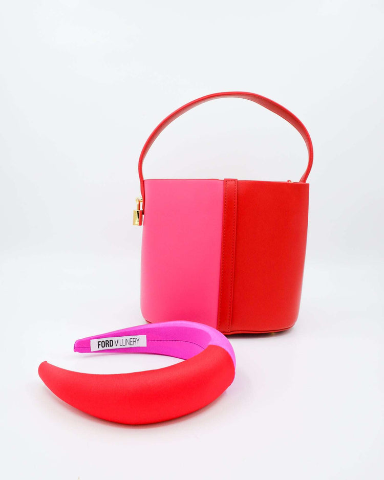 LANA BAG (red and pink) - FORD MILLINERY