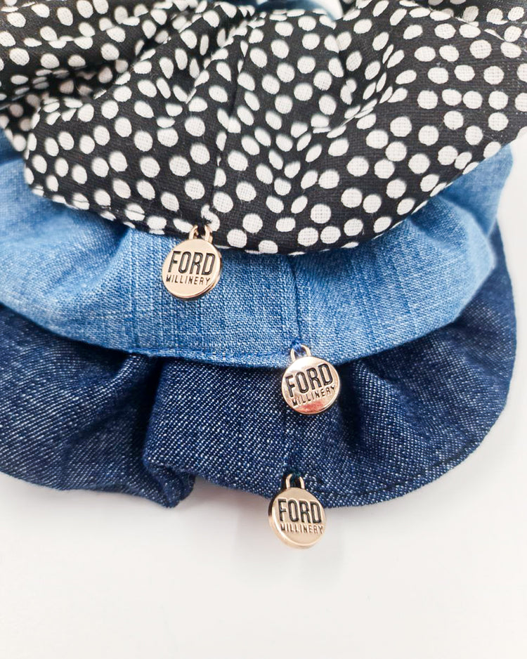 SCRUNCHIE PACK (dotty double denim)