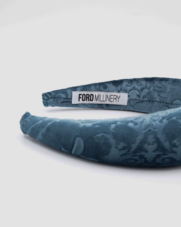 DERINYA Padded Headband (antique blue)