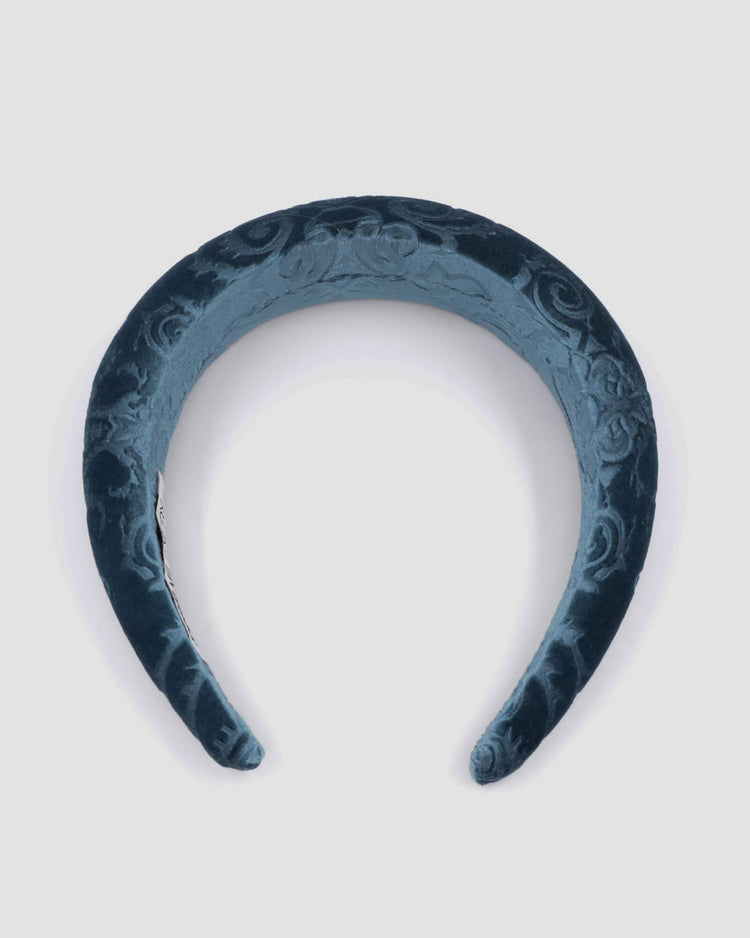 DERINYA Padded Headband (antique blue)