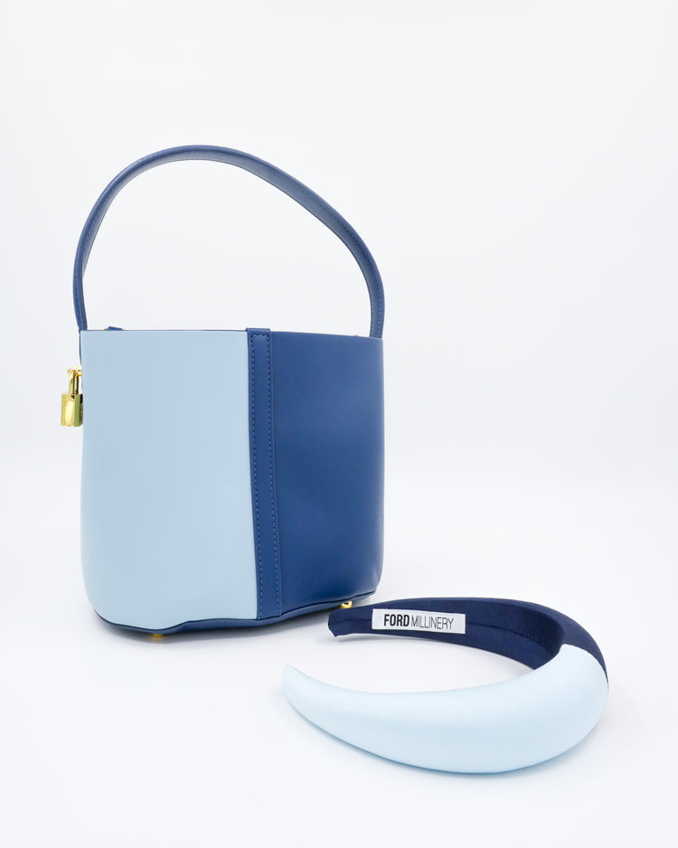 LANA BAG (navy and light blue) - FORD MILLINERY