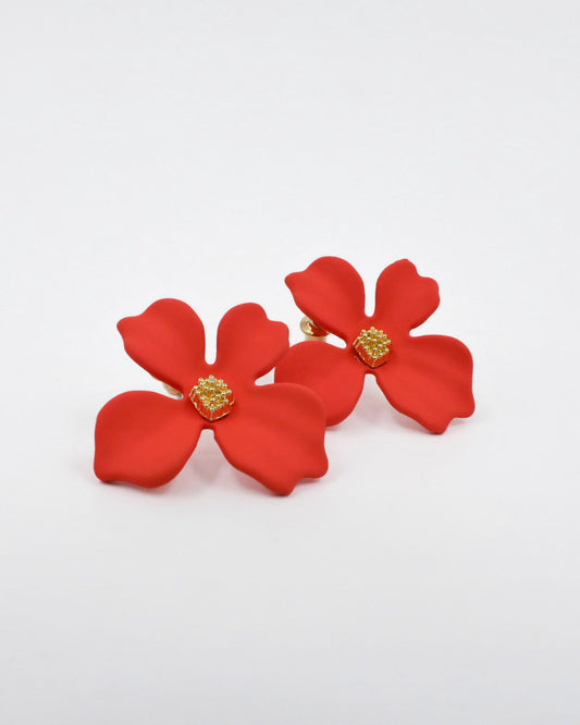 FLEUR Flower Earrings (orange)