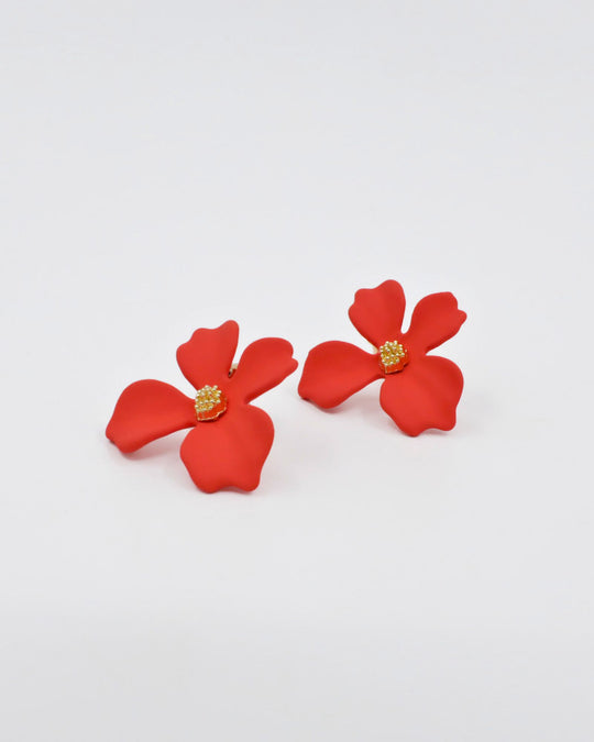 FLEUR Flower Earrings (orange)