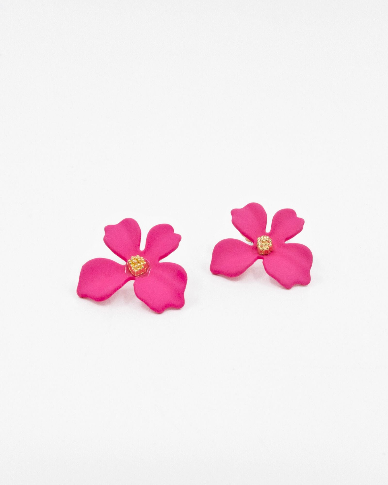 FLEUR Flower Earrings (hot pink)