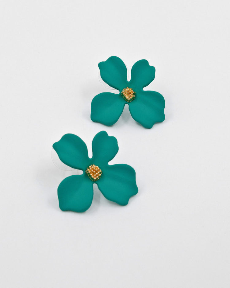 FLEUR Flower Earrings (turquoise)