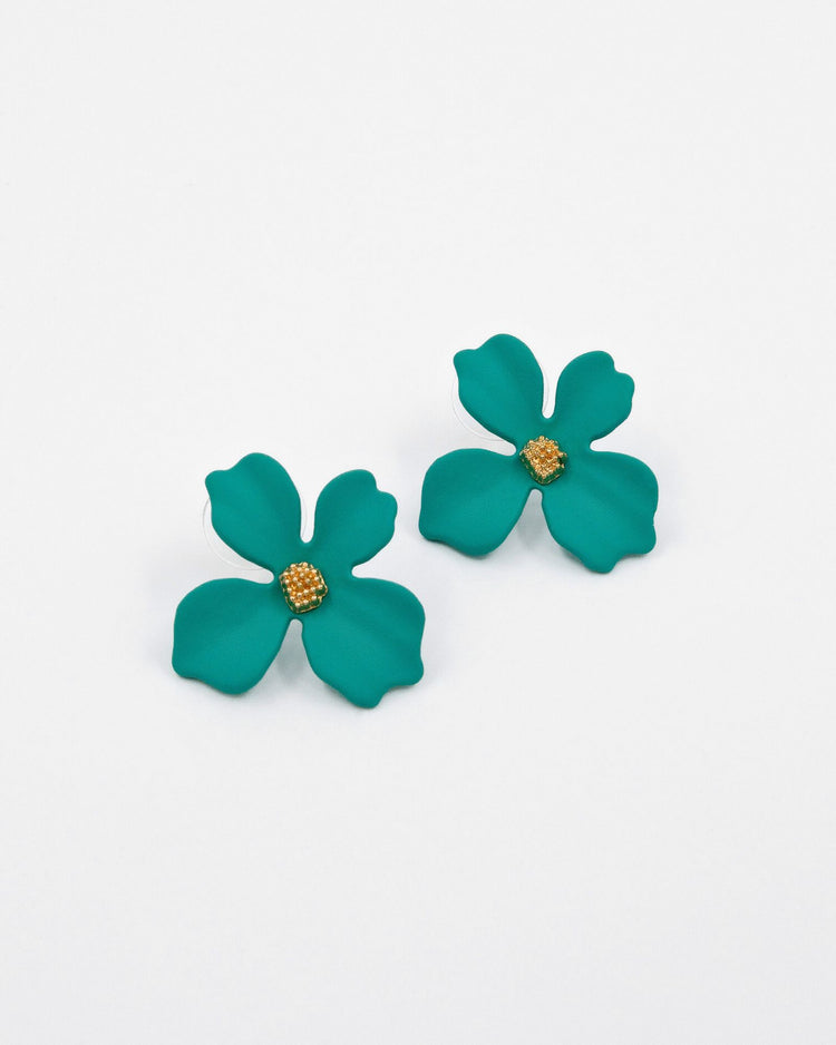 FLEUR Flower Earrings (turquoise)