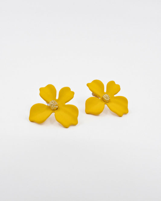 FLEUR Flower Earrings (yellow)
