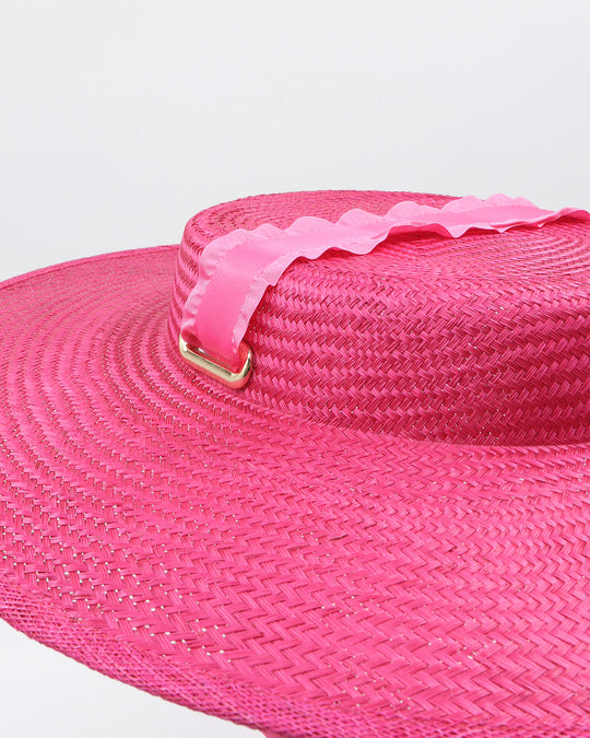 安妮帽子（亮粉色）