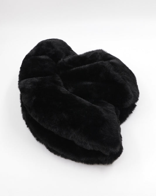 ROSI Faux-fur Bucket Hat (black)