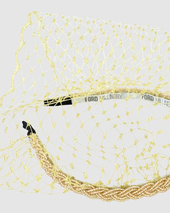 IZZY (gold) by FORD MILLINERY - detail