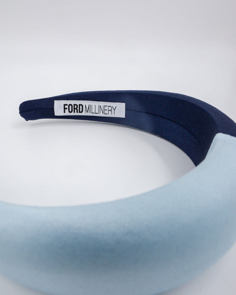 LANA PADDED HEADBAND (navy & light blue)