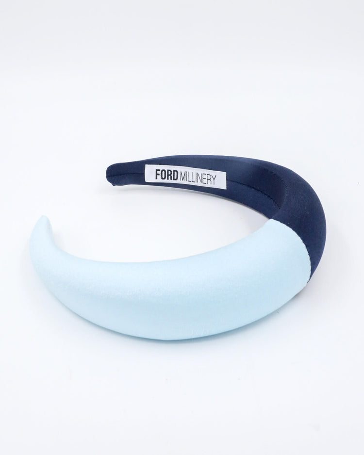 LANA PADDED HEADBAND (navy & light blue)