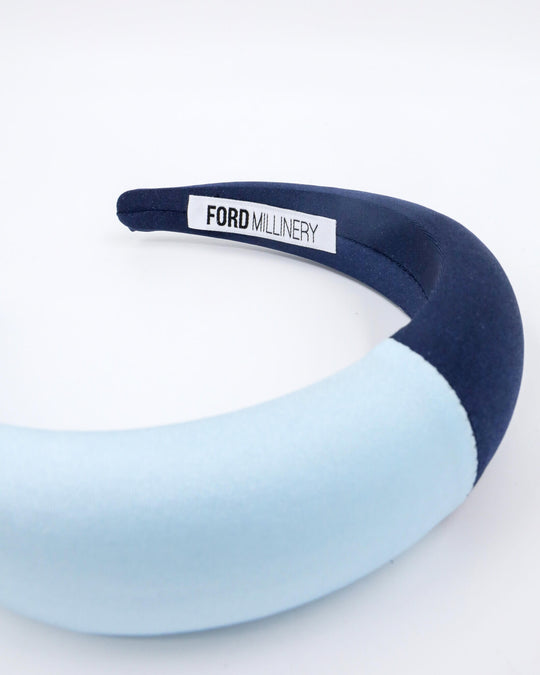 LANA PADDED HEADBAND (navy & light blue)