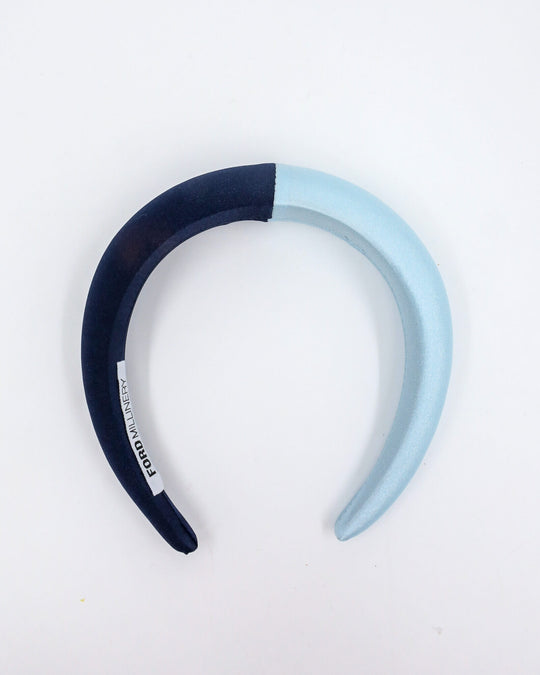 LANA PADDED HEADBAND (navy & light blue)