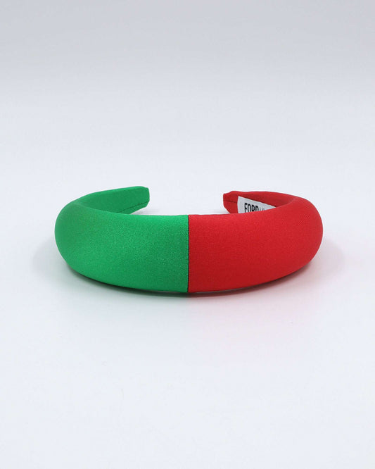 LANA PADDED HEADBAND (red/green) - FORD MILLINERY