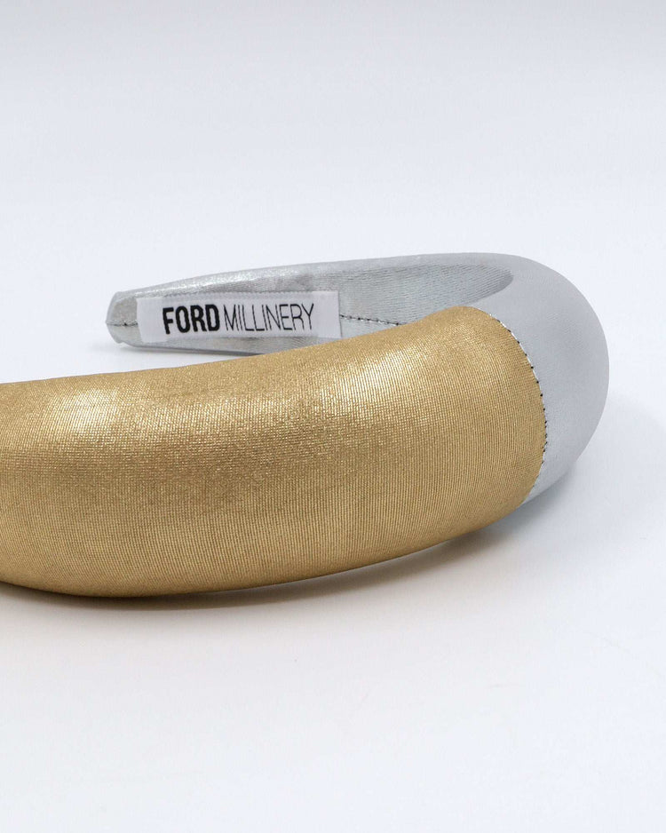 LANA PADDED HEADBAND (gold/silver) - FORD MILLINERY
