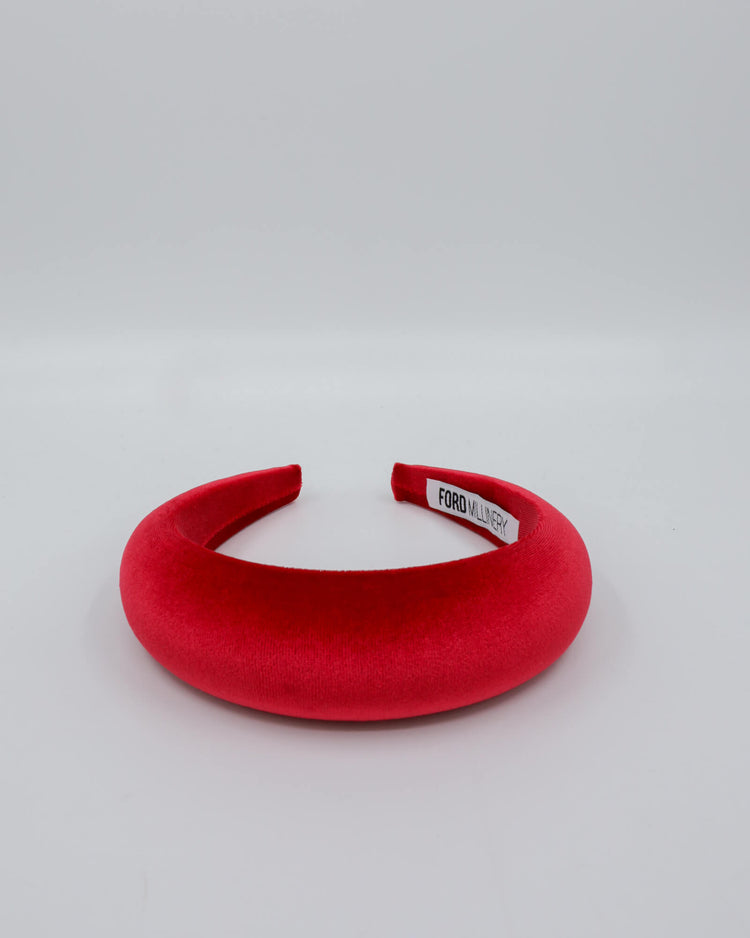 PHOEBE Velvet Headband (red)