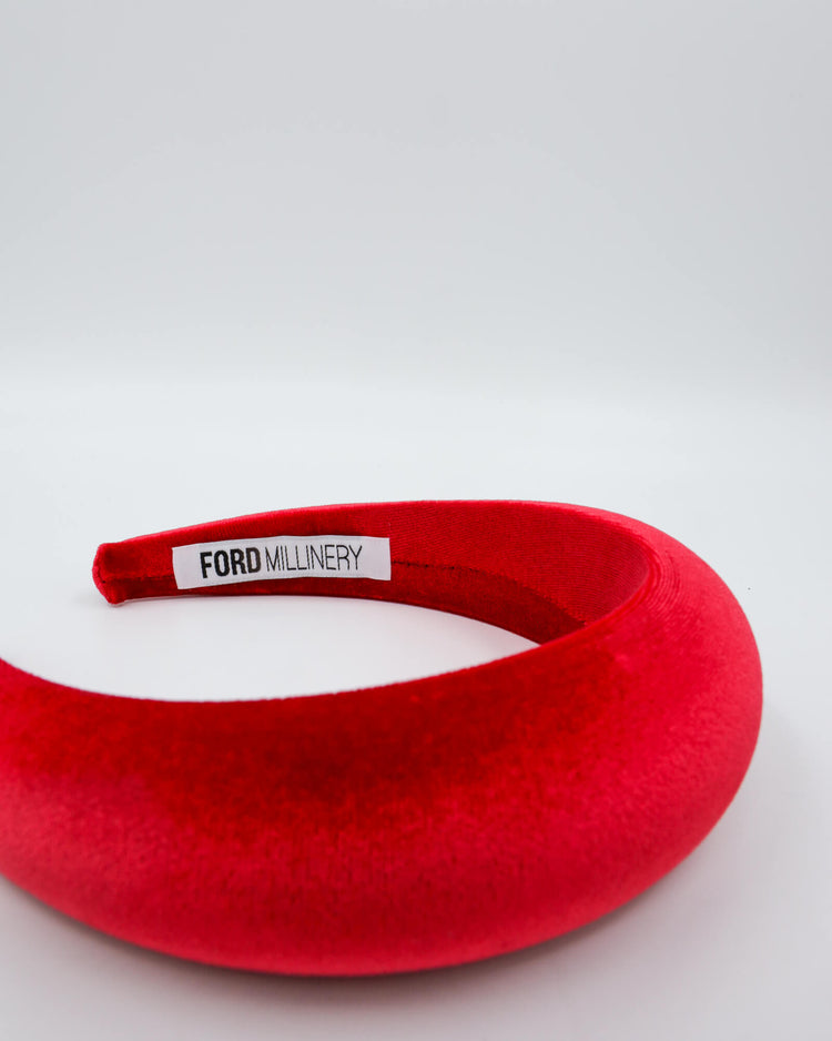 PHOEBE Velvet Headband (red)