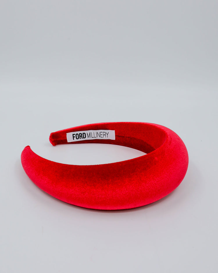 PHOEBE Velvet Headband (red)