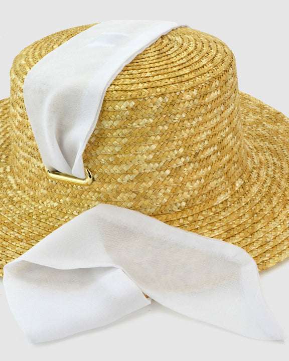 VENICE (white scarf) by FORD MILLINERY
