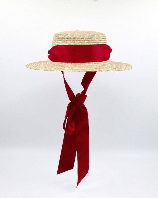 VENICE (straw/red) Default Title - FORD MILLINERY
