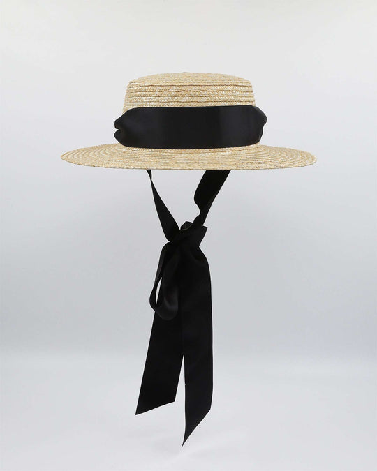 VENICE (straw/black) Default Title - FORD MILLINERY