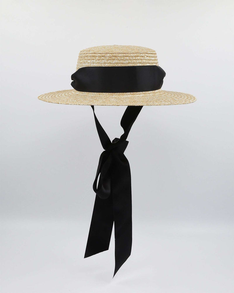 VENICE (straw/black) Default Title - FORD MILLINERY