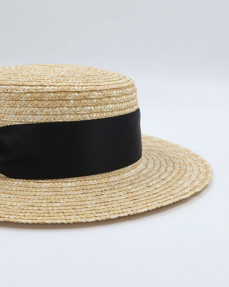 VENICE (straw/black) Default Title - FORD MILLINERY