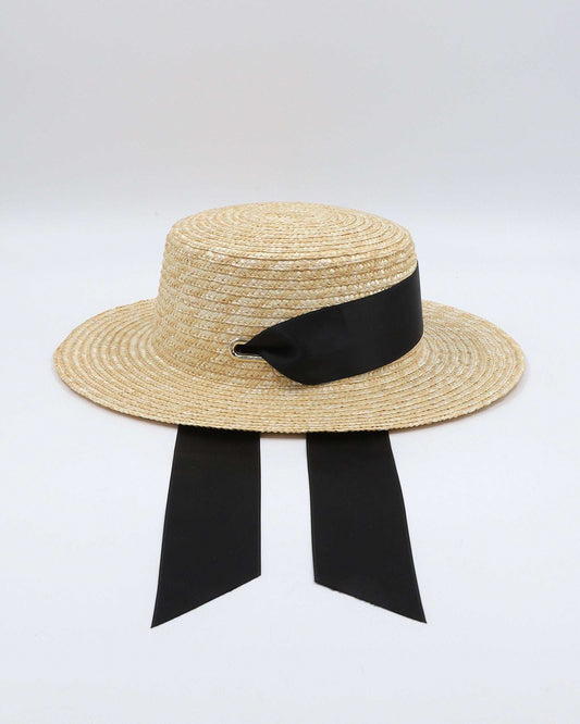 VENICE (straw/black) Default Title - FORD MILLINERY
